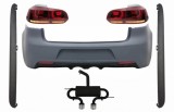 Bara Spate cu Sistem de Evacuare VW Golf 6 VI (2008-2013) R20 Design Praguri Laterale si Stopuri Full LED Rosu Fumuriu cu Semnal Dinamic Performance A
