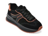 Pantofi sport GRYXX negri, 18708, din piele intoarsa