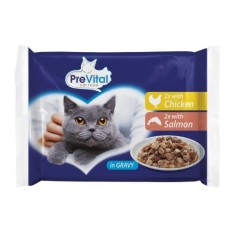 PreVital Cat pui/salmon in sos 4 x 100 g foto