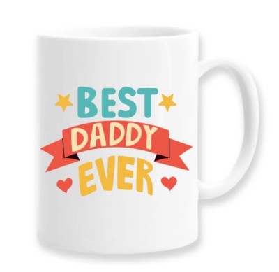 Cana alba personalizata &amp;quot;Best daddy ever&amp;quot;, INOVATIX&amp;reg;. 330ml foto