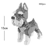 Set de constructie de tip Lego Blocks Atomic Building caine Schnauzer 880 piese 6618-1 - sigilat