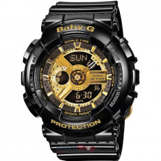 Ceas Sport Dama Casio G-SHOCK Baby G Black&Gold -copil-NEGRU -CALITATEA 1