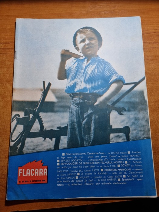 flacara 15 octombrie 1956-art. si foto actorul constantin tanase