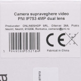 Cumpara ieftin Camera supraveghere video PNI IP753, Wi-Fi, Dual lens, 2 x 2MP, IP66 cu panou solar si acumulator inclus