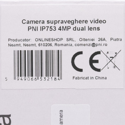Camera supraveghere video PNI IP753, Wi-Fi, Dual lens, 2 x 2MP, IP66 cu panou solar si acumulator inclus foto