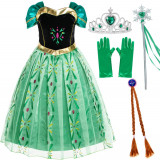 Costume Pncess pentru fetițe Petrecere de aniversare Fancy Dress Up cu accesorii