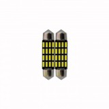 Set 2 becuri tip led, c5w sofit 40mm 16SMD ALB 12V