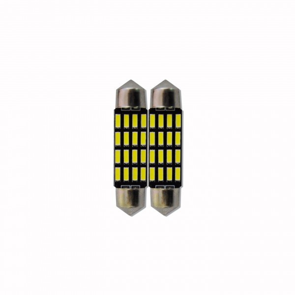 Set 2 becuri tip led, c5w sofit 40mm 16SMD ALB 12V