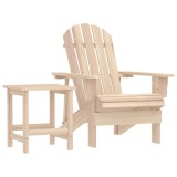 Scaun de gradina Adirondack cu masa, lemn masiv de brad