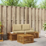 Cumpara ieftin Set de canapele de exterior 3 buc. 2-Locuri Natural si Bej