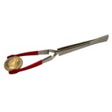 Penseta pentru monede Coin Cross Tweezers cu varf siliconat - 160 mm