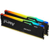 Memorie Kingston FURY Beast RGB 64GB DDR5 6000MHz CL30 Dual Channel Kit