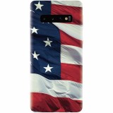 Husa silicon pentru Samsung Galaxy S10, American Flag Illustration