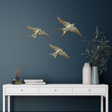 Cumpara ieftin Accesoriu decorativ de perete Flying Swallow Auriu 28x19x2 cm