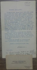 Scrisoare-raspuns a unui intelectual la anunt matrimonial// 1946 foto