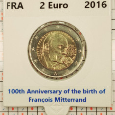 Franta 2 euro 2016 - François Mitterrand - UNC in cartonas personalizat - B121