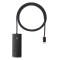 Hub USB-C Baseus Lite, 4 x USB-A 3.0 - 1 x USB-C, 1m, Negru WKQX030401
