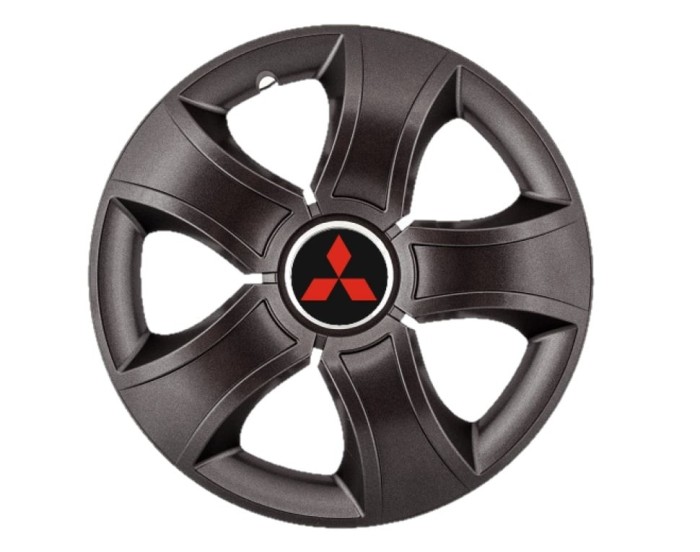 Set 4 capace roti Bis Negru R16 pentru gama auto MitsuBis Negru