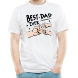 Tricou personalizat pentru tatici, cu mesajul, Cel mai tare tata, (tata si 2 copil), marimea M