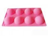 Forma Silicon Prajituri 8 Cavitati Roz 28cm, Briose, Muffins, Tort, Matrita Sapun, Termorezistenta