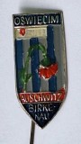 lagarul de exterminare evrei AUSCHWITZ - BIRKENAU, insigna comemorativa