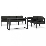 Gossi set mobilier de gradina cu perne, 6 piese, antracit, aluminiu