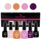 Set 4 Oje Semipermanente, Base Coat &amp;amp; Top Coat SensoPRO Milano, BELLA Brilliance