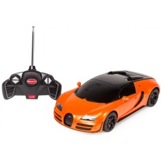 MASINA CU TELECOMANDA BUGATTI GRAND SPORT VITESSE PORTOCALIE CU SCARA 1 LA 18