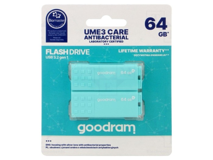 Pendrive USB 3.2 64GB, mentă