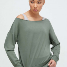 Dkny bluza femei, culoarea verde, neted