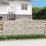 VidaXL Coșuri gabion arcuite 4 buc. 400x30x160/180 cm fier galvanizat