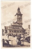 1519 - BRASOV, Market, Romania - old postcard, real Photo - used - 1928, Circulata, Printata