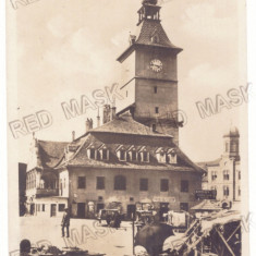 1519 - BRASOV, Market, Romania - old postcard, real Photo - used - 1928