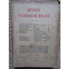 Revista Fundatiilor Regale Anul I IULIE 1934 Nr. 7