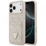 Husa pentru Apple iPhone 17 Pro Max, Guess, 4G Double Card Triangle, Roz