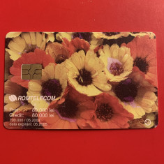 Cartela telefonică de colecție-flori