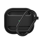 Husa AirPods 3 Techsuit Carbon Silicone, negru