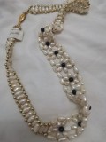 UNICAT-Colier VINTAGE OLD -PERLE de cultura- lantisor perla