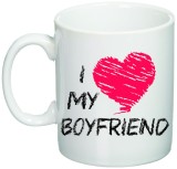 Cana alba personalizata &quot;i love my boyfriend&quot;, INOVATIX&reg;. 330ml, Oem
