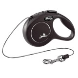 Lesa Flexi pentru pisici Flexi New Classic, retractabila, marimea XS, 3m/8kg, Negru