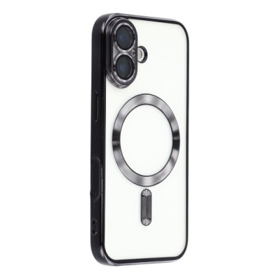 Husa compatibila cu IPhone 17, ALC MOBILE, pentru telefon mobil cu protectie pentru camera, Tehnologie MagSafe, rezistenta la socuri, contur Negru foto