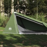 VidaXL Cort de camping tunel pentru 1 persoană, verde, impermeabil