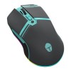 Mouse gaming, iluminare RGB, 8000 DPI, senzor PAW3104, cu fir si wireless, albastru negru