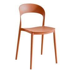 Scaun stivuibil plastic portocaliu Radana 44x47x77 cm