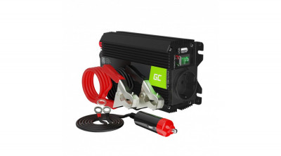 Green Cell Invertor de putere auto de la 12V la 230V (amplificator de tensiune) 300W / 600W cu USB foto