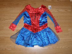 costum carnaval serbare spiderman spidergirl pentru copii de 2-3 ani foto