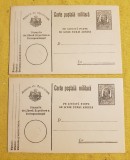 ARMATA DE OPERATIUNI-DOUA CARTI POSTALE MILITARE NECIRCULATE