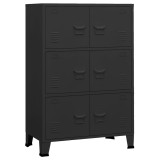 Cumpara ieftin Dulap industrial de depozitare, negru, 75x40x115 cm, metal