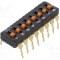 Intrerupator DIP, 2 pozitii, montare THT, 8 sectiuni, OMRON OCB - A6T-8104