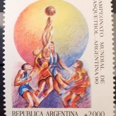 Argentina 1990 , sport, basket, Campionatul mondial de basket '90 1v mnh